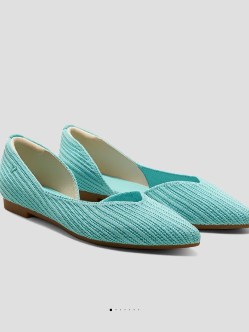Vivaia Pointed-Toe D'Orsay Flats (Melia) in Acqua Sz 10.5 / Eu 42 NEW IN BOX